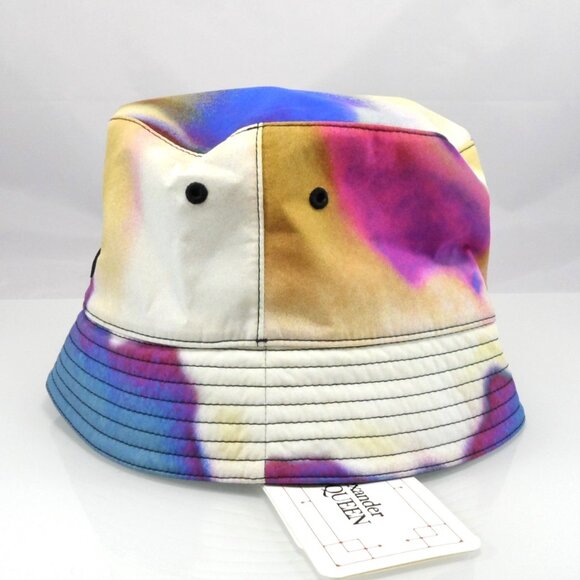 NWT$450 Alexander McQueen Embroidered Logo Abstract Luminous Flower Bucket Hat L - Picture 7 of 15